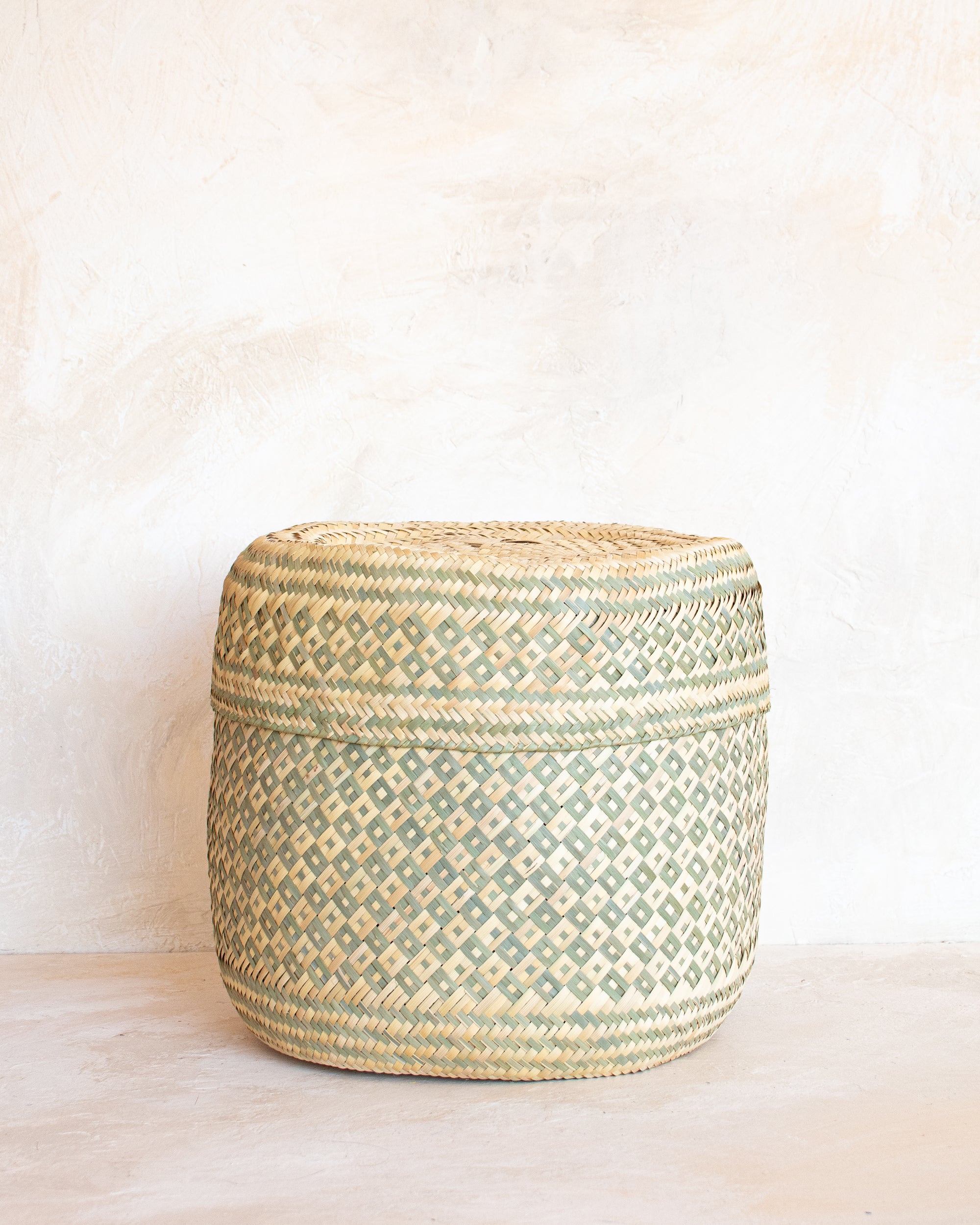 Medium Oaxacan Woven Basket - Sage