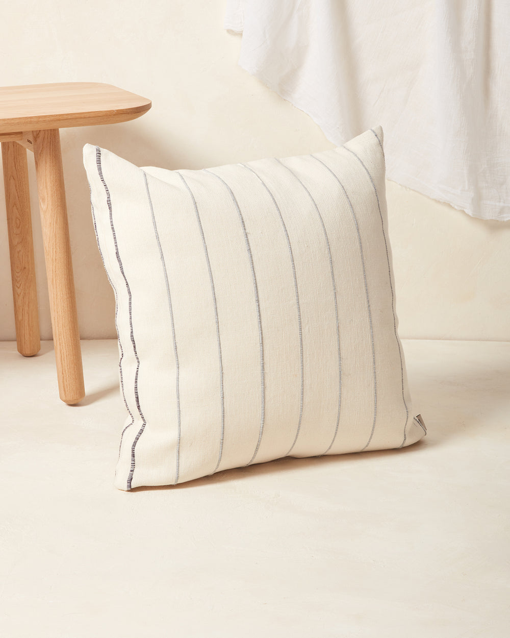 Recycled Stripe Pillow - Grey