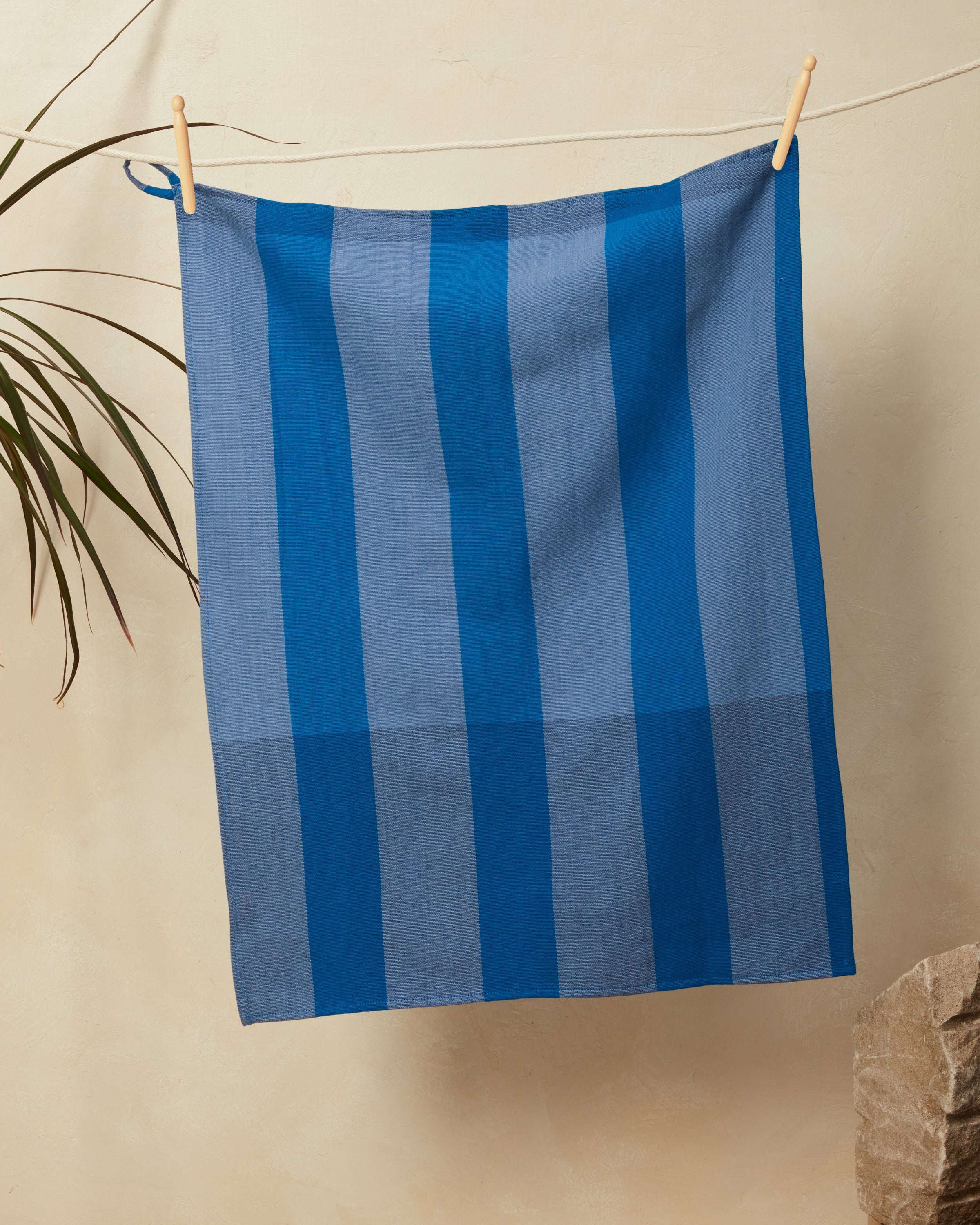 Sol Tea Towel in Cobalt - Handwoven Kitchen Towels | MINNA