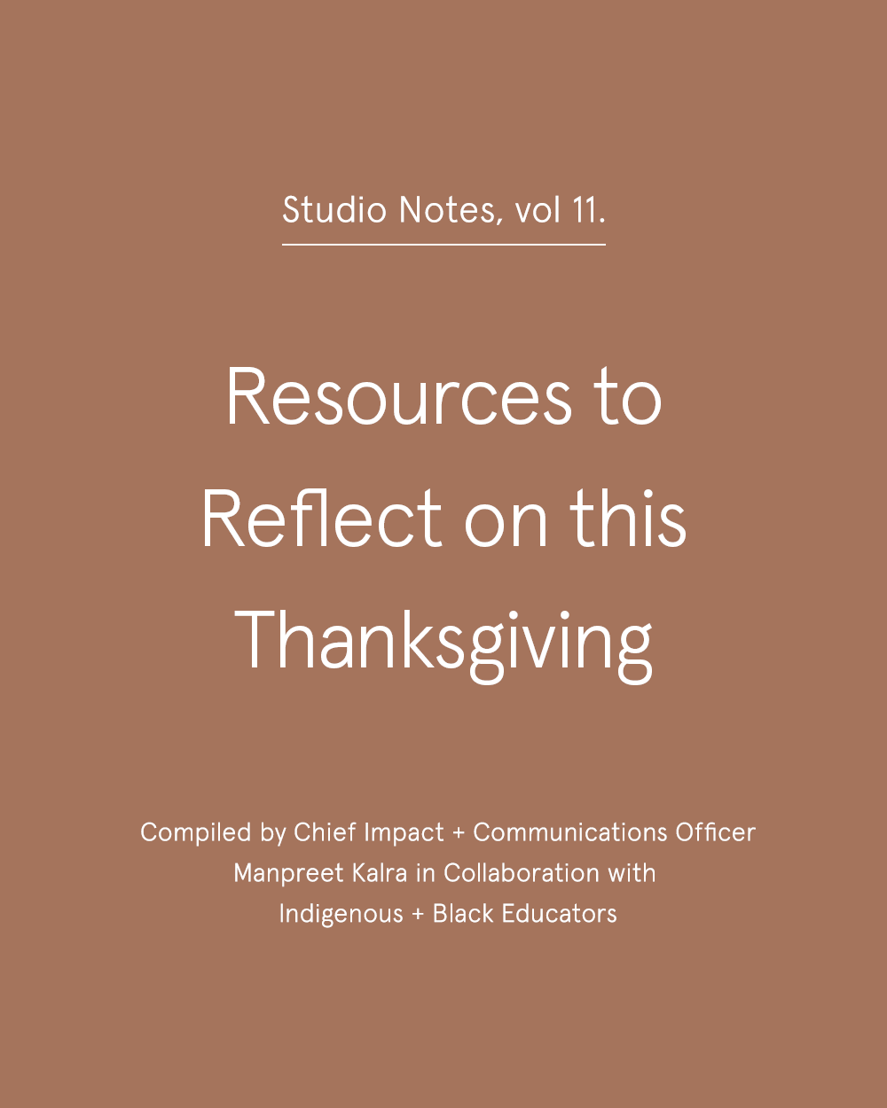 Resources to Reflect on this Thanksgiving