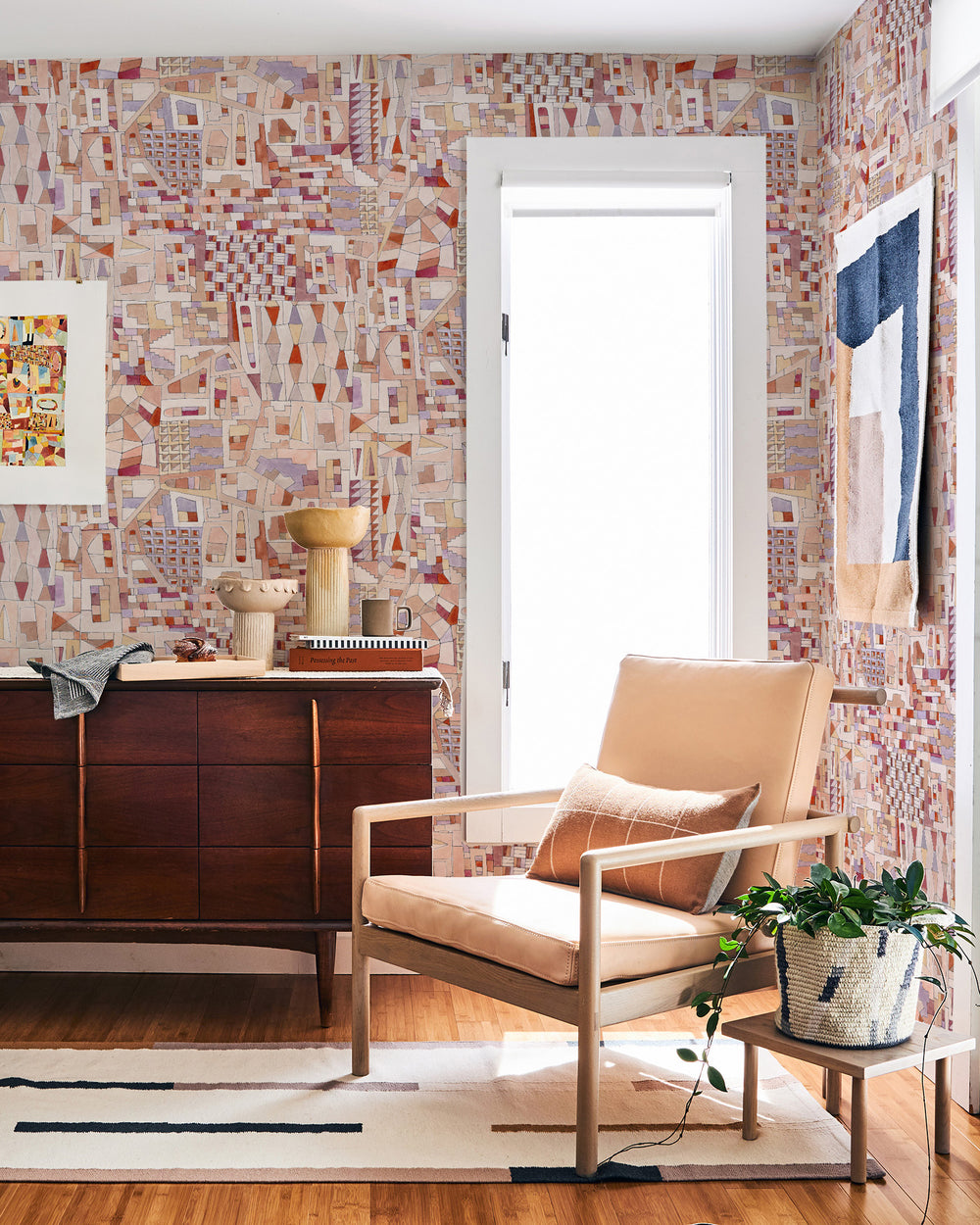 Quilt Wallpaper - Terracotta