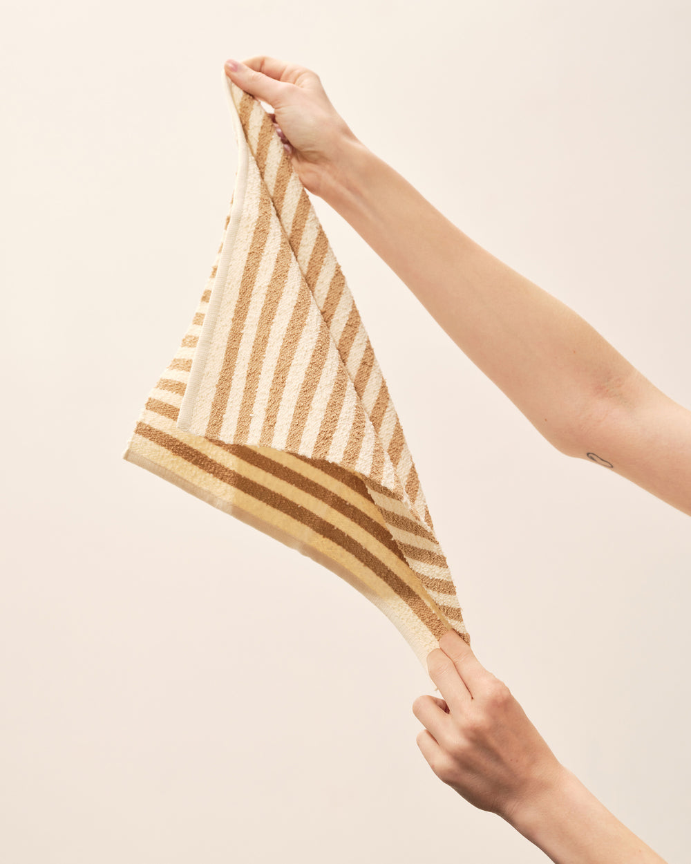 Everyday Bath Towel in Fawn Stripe - Ethical Home Decor