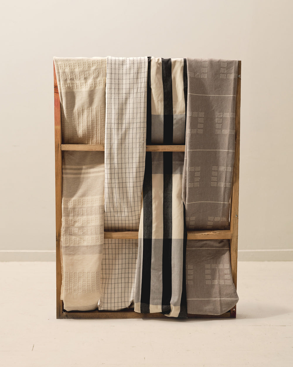Blocks Fabric - Beige