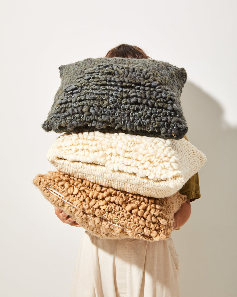 Moon Shag Pillow - Cream
