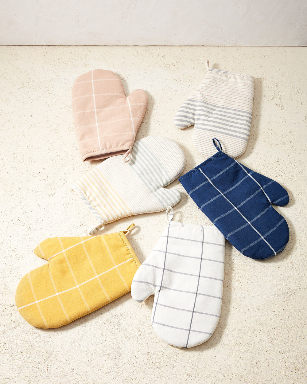 Stripe Oven Mitt - Apricot
