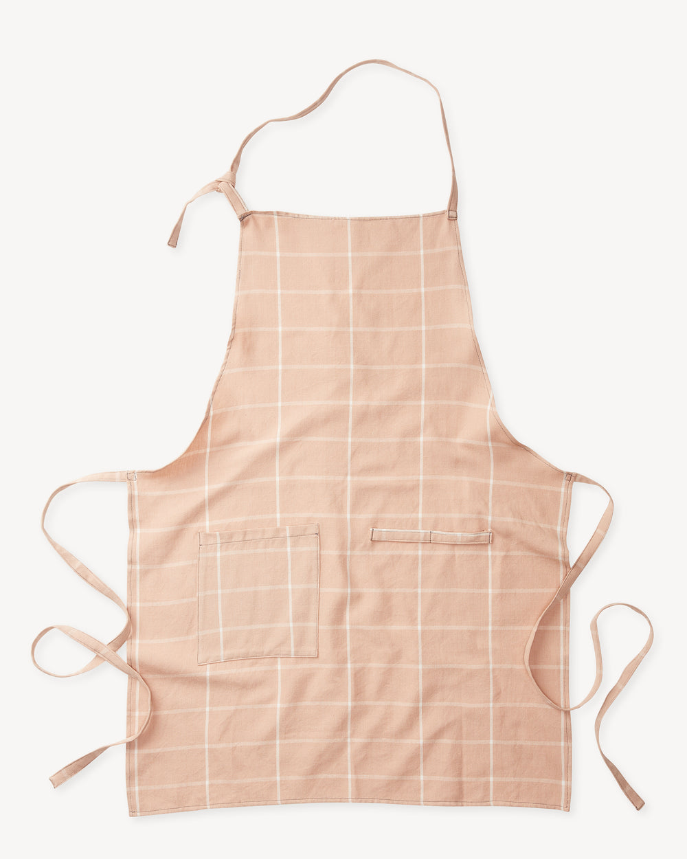 Grid Apron - Peach