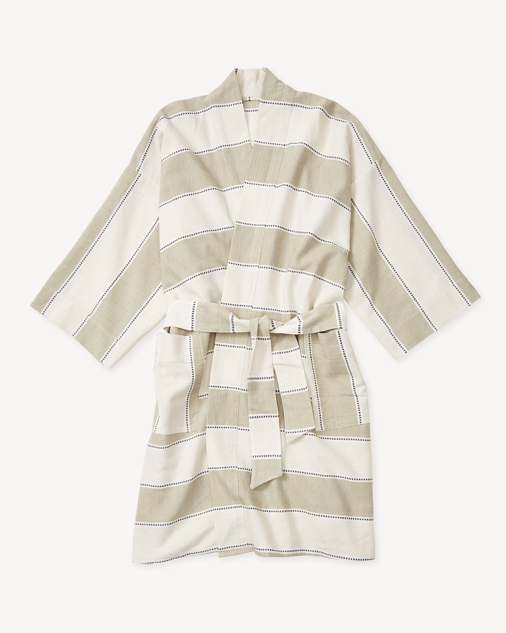 Everyday Robe - Sage Stripe