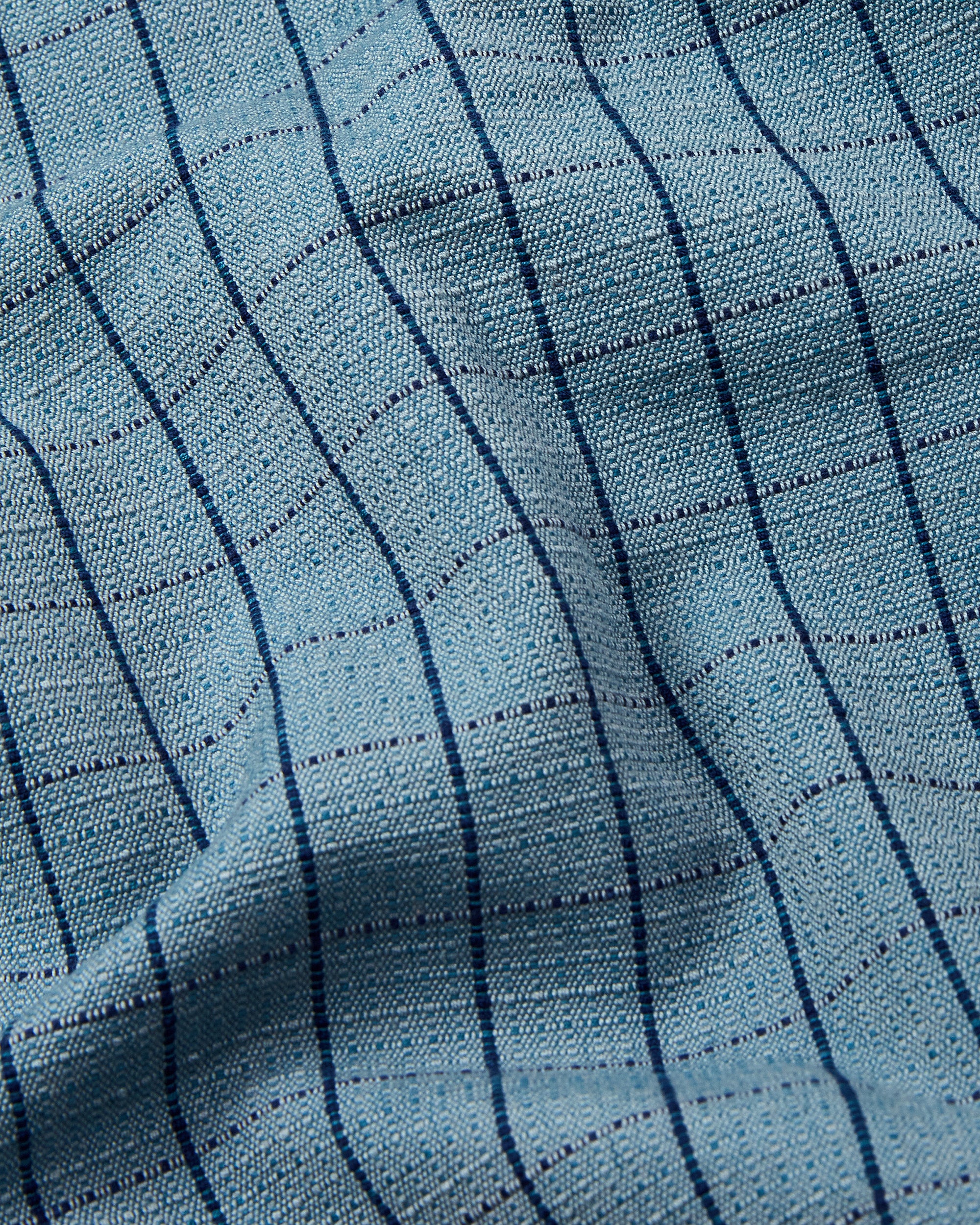 Grid Texture Fabric - Blue