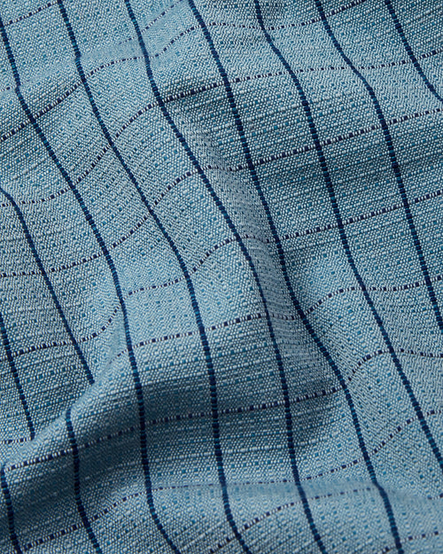 Grid Texture Fabric - Blue