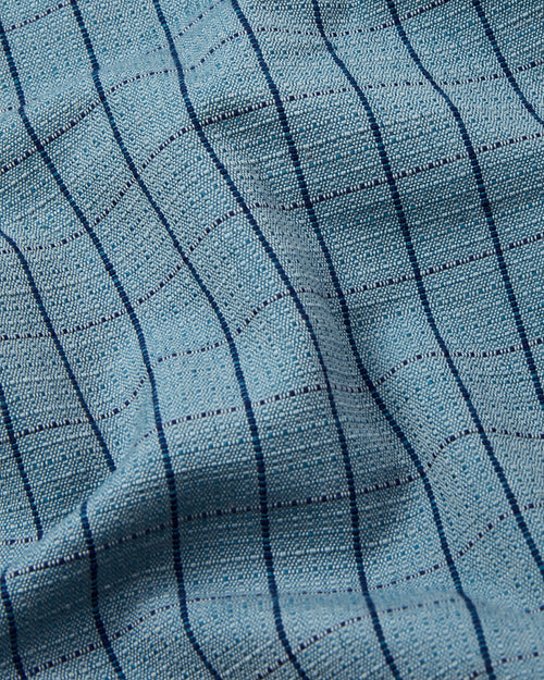 Grid Texture Blue — Fabric by the Yard