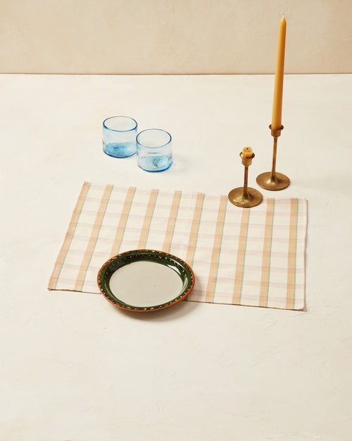 Hudson Plaid Placemat - Melon