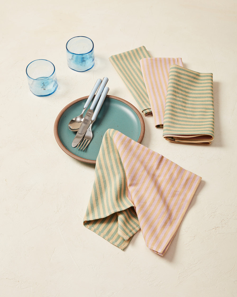 Hudson Stripe Napkin - Melon