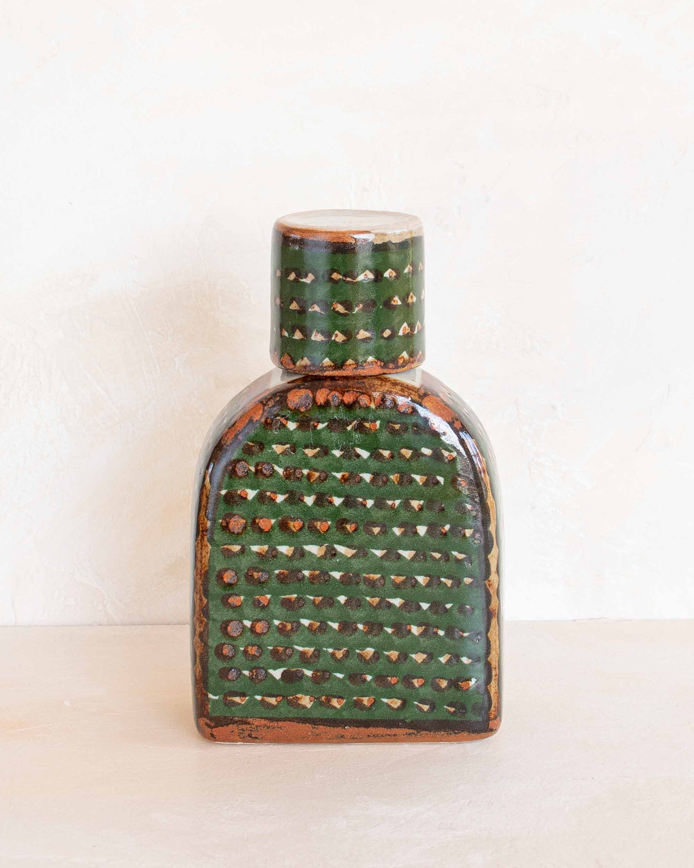 San Germán Water Jug with Cup - Green