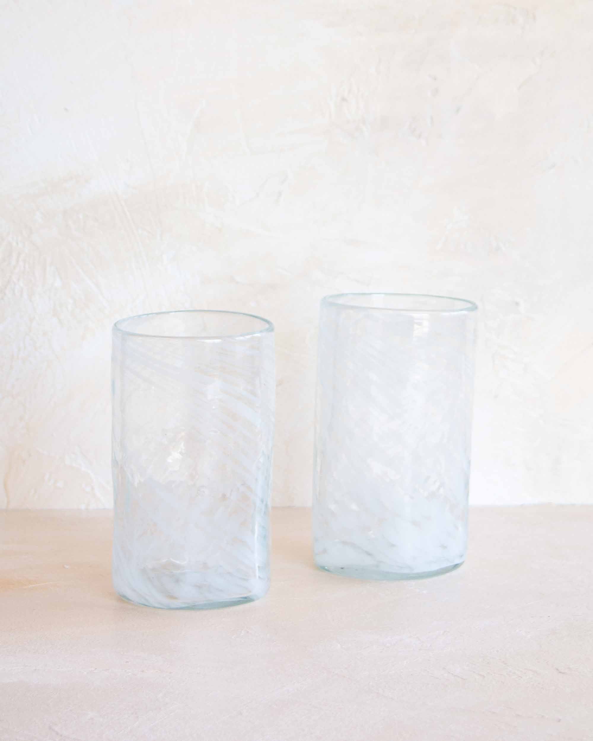 Xaquixe Large Tumbler - Alabaster (set of 2)