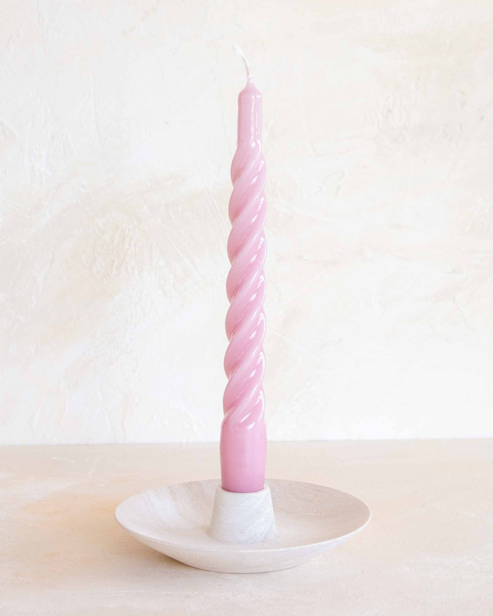 Yod and Co Twisted Candle - Rose