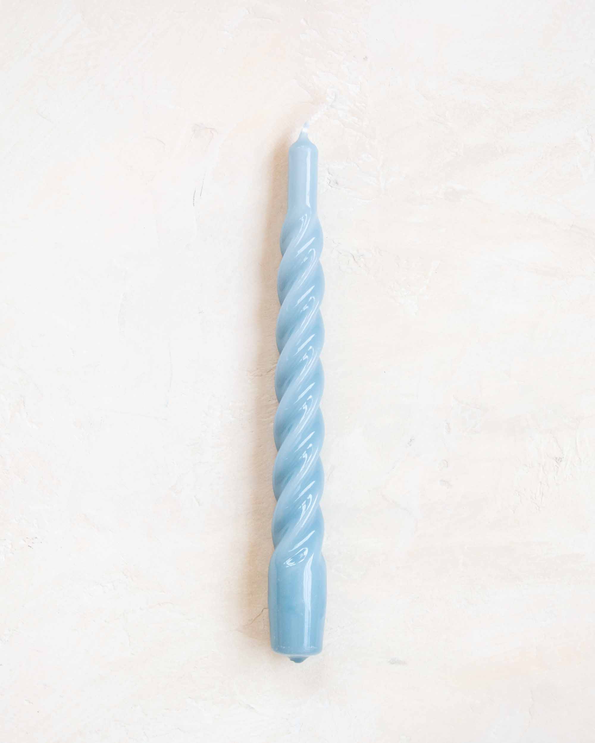 Yod and Co Twisted Candle - Powder Blue