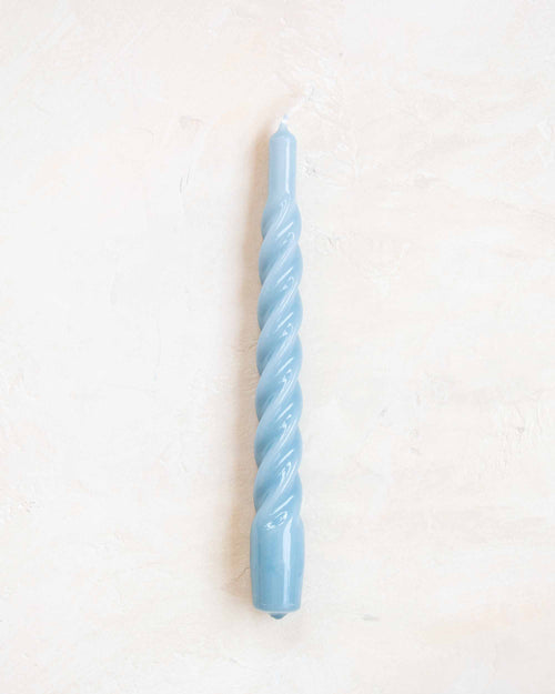 Yod and Co Twisted Candle - Powder Blue
