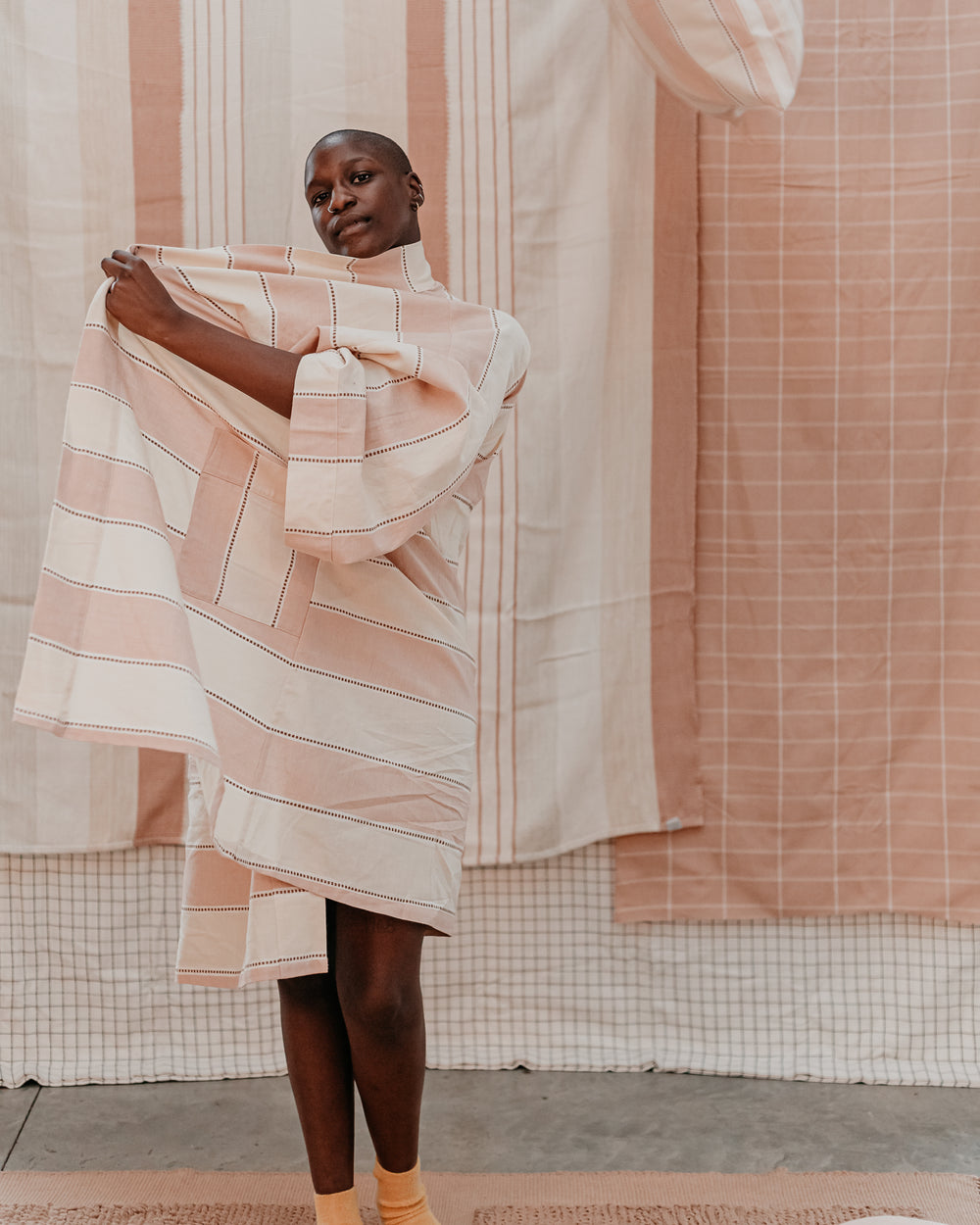 Everyday Robe - Stripes Clay