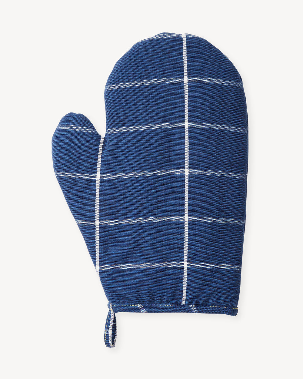 Grid Oven Mitt - Indigo