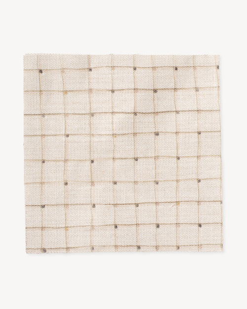 Painted Grid Fabric - Charcoal