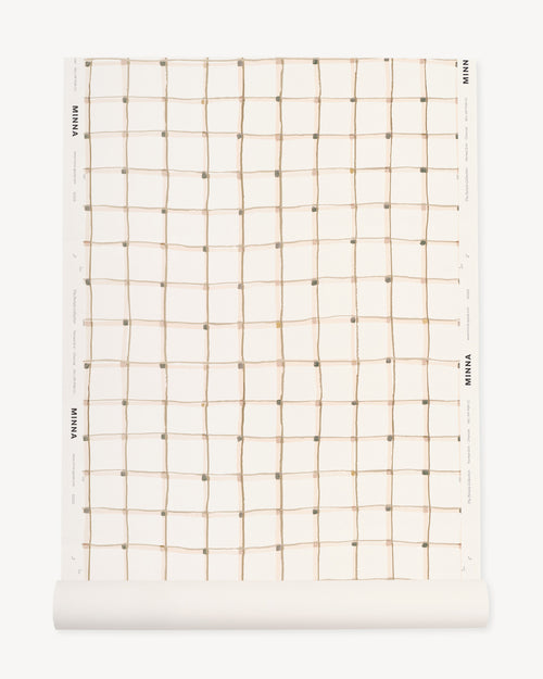 Painted Grid Wallpaper - Charcoal