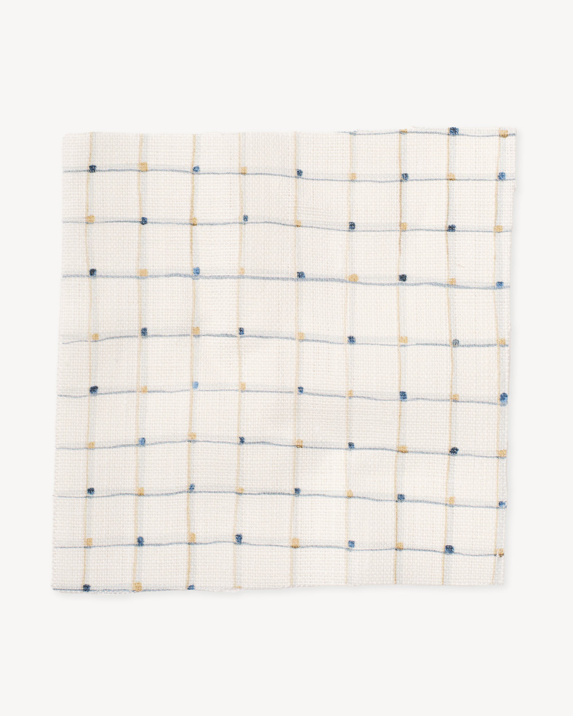 Painted Grid Fabric - Moonlight