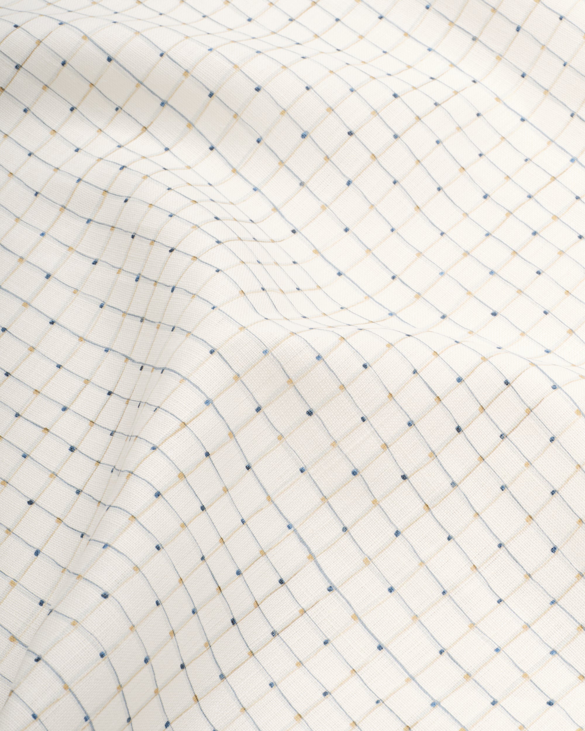 Painted Grid Fabric - Moonlight