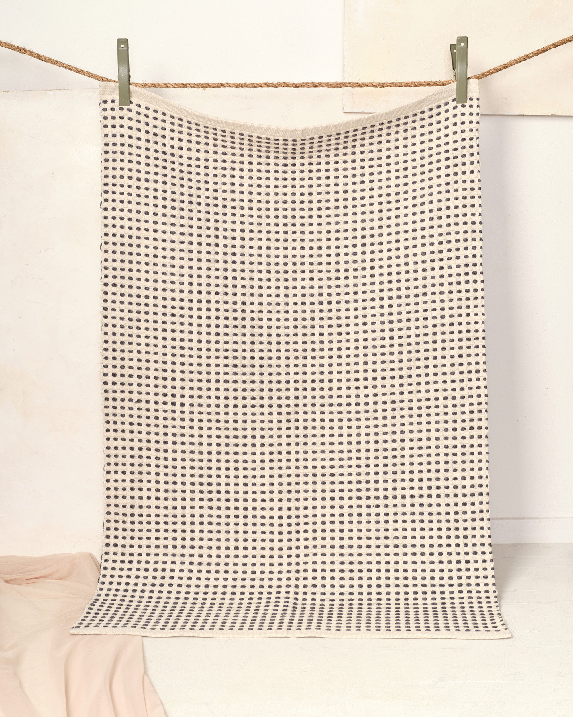 Pebble Rug Sample - Navy Stripe 3' x 5'