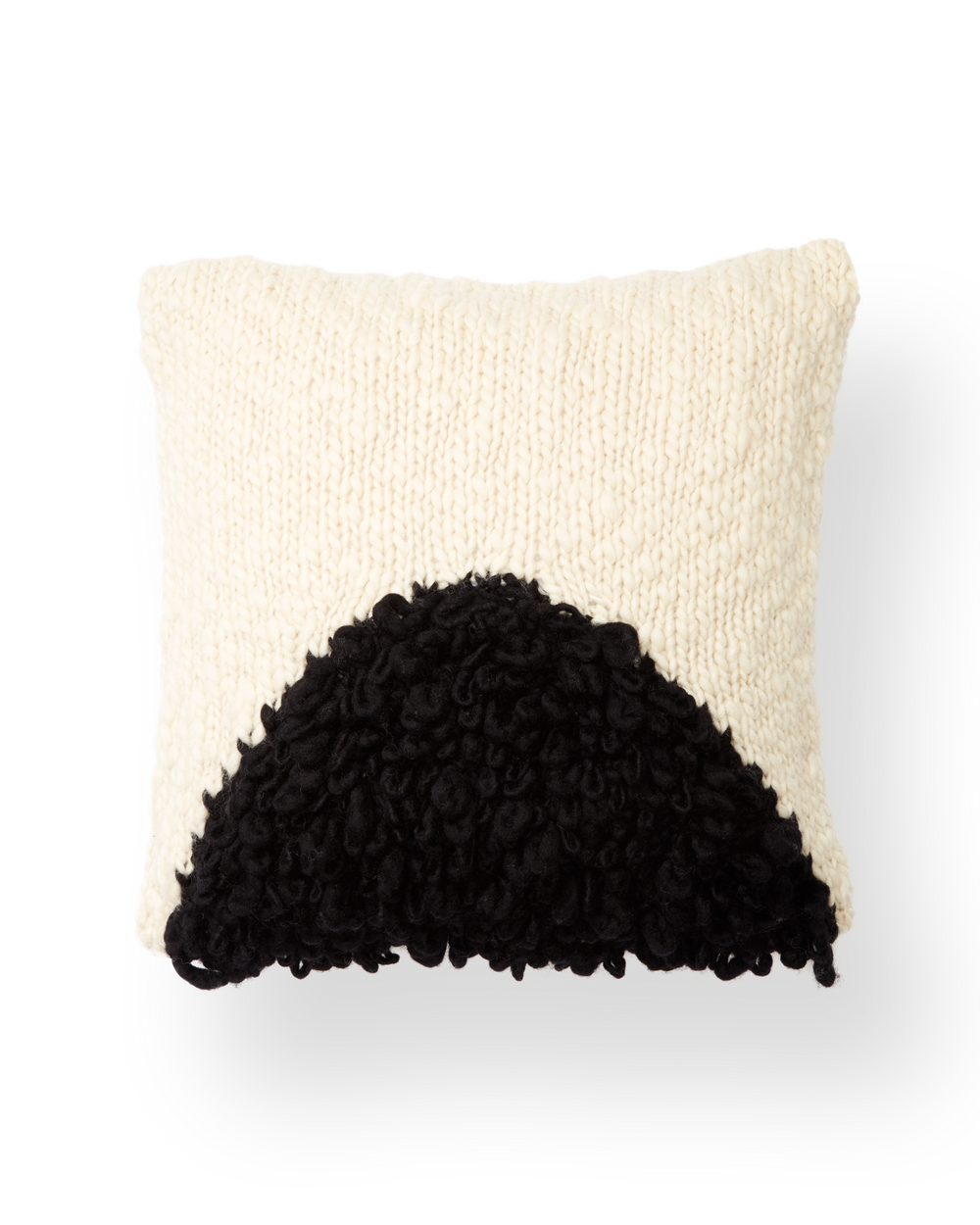 Moon Shag Pillow - Black