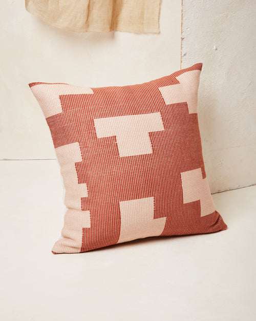 Puzzle Pillow - Terracotta