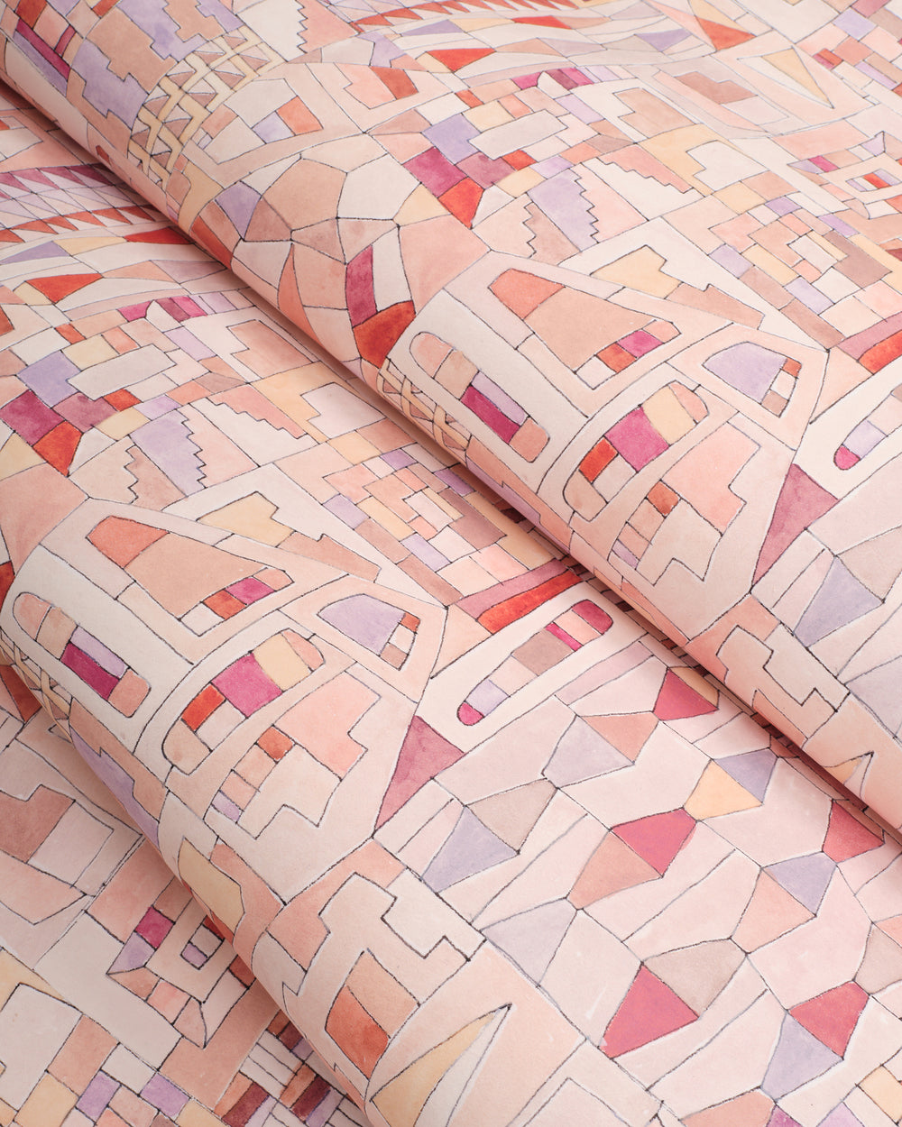 Quilt Wallpaper - Terracotta