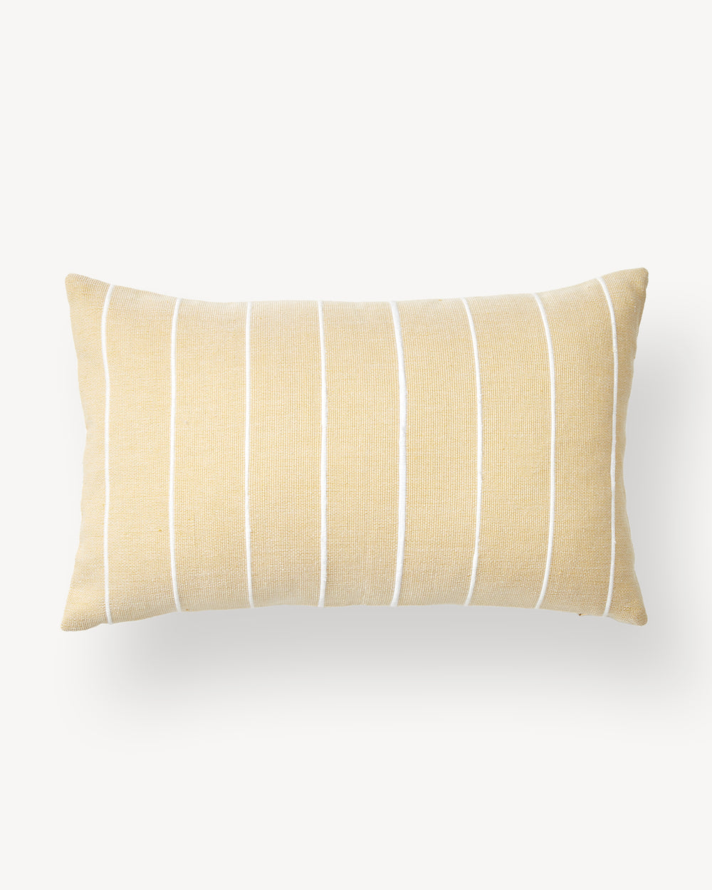 Recycled Stripe Lumbar Pillow - Lemon