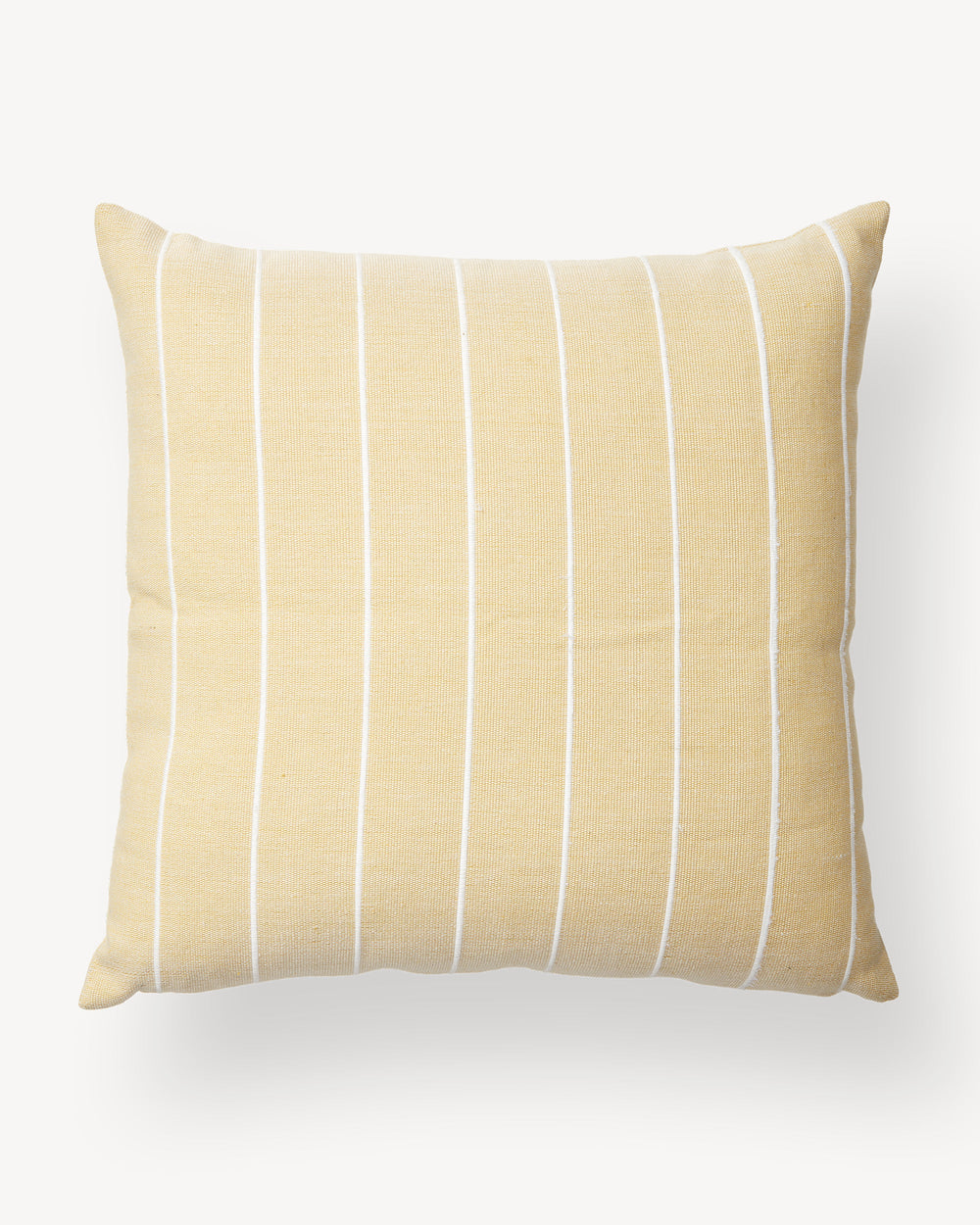 Recycled Stripe Pillow - Lemon