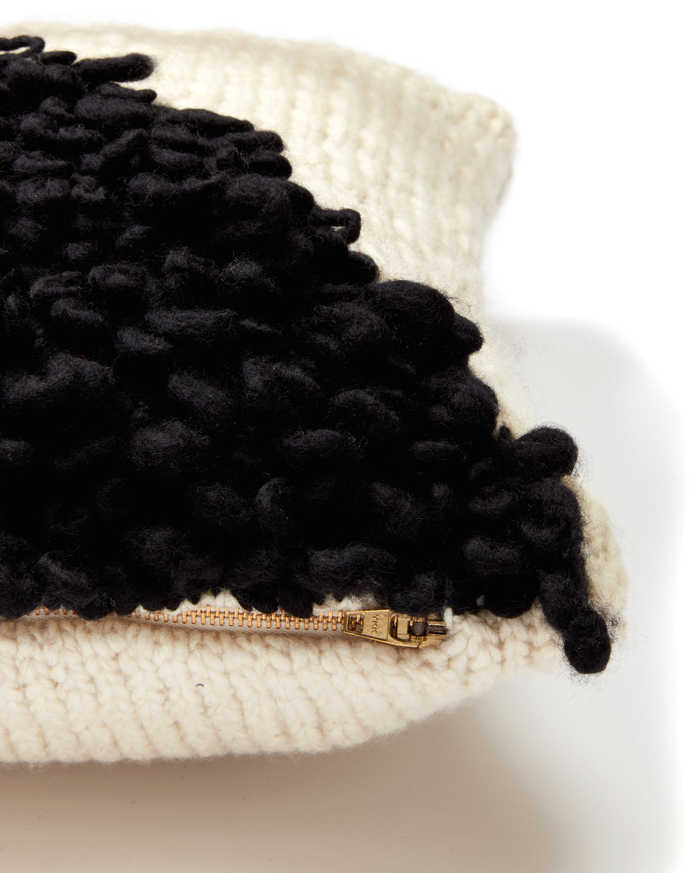 Moon Shag Pillow - Black