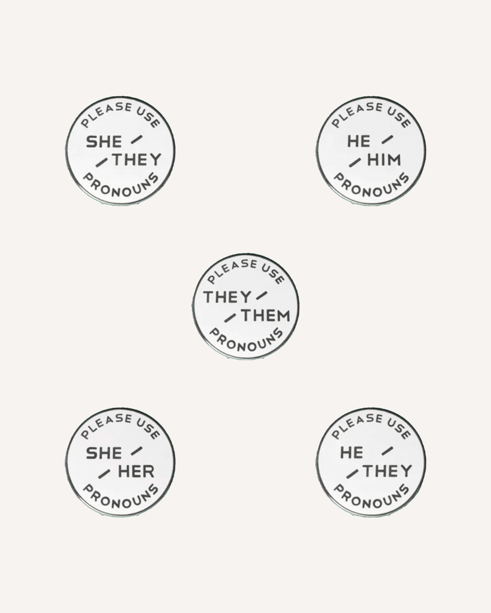 Small Victories Enamel Pronoun Pin