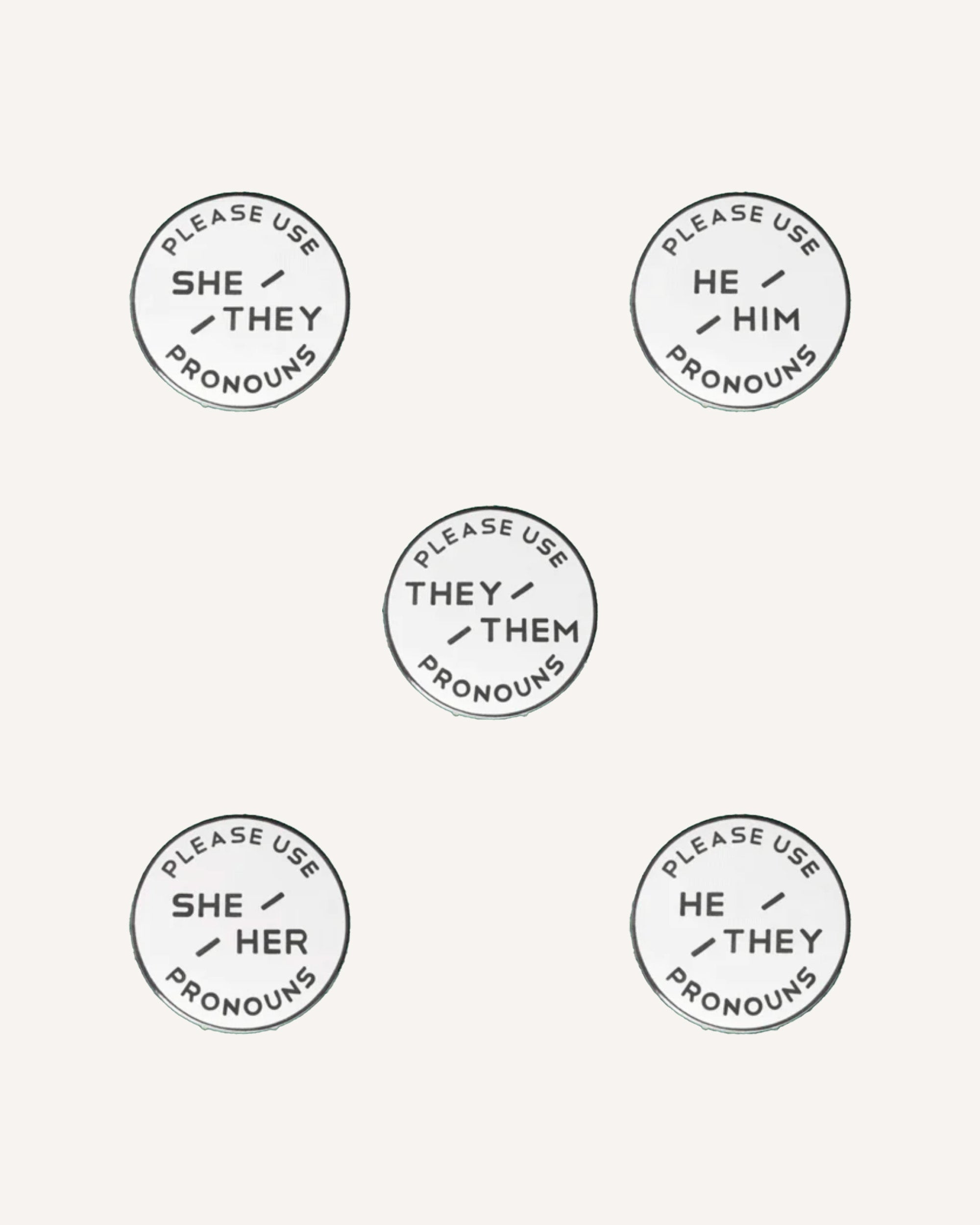 Small Victories Enamel Pronoun Pin