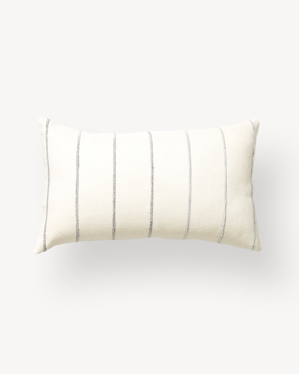 Recycled Stripe Lumbar Pillow - Grey