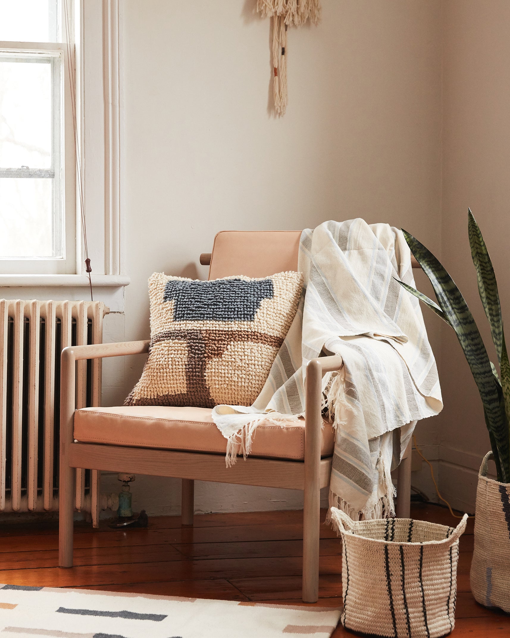 Minimalist Sustainable Handmade Furniture by Sun at Six Styled with MINNA Textiles