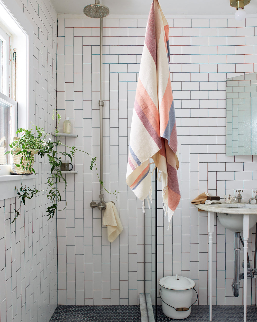 Fruit Stripe Bath Towel - Grapefruit