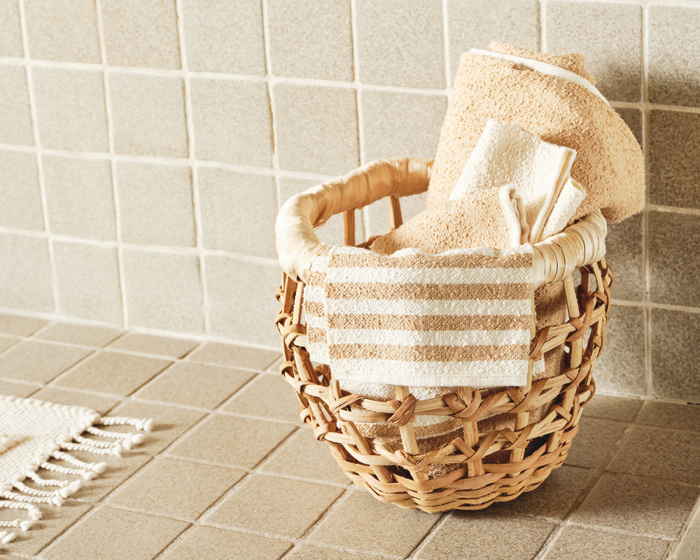 Everyday Bath Towel in Fawn Stripe - Ethical Home Decor