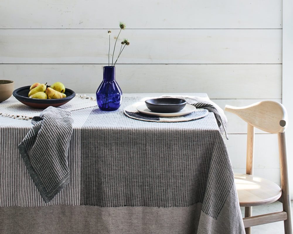Stacks Tablecloth - Stone
