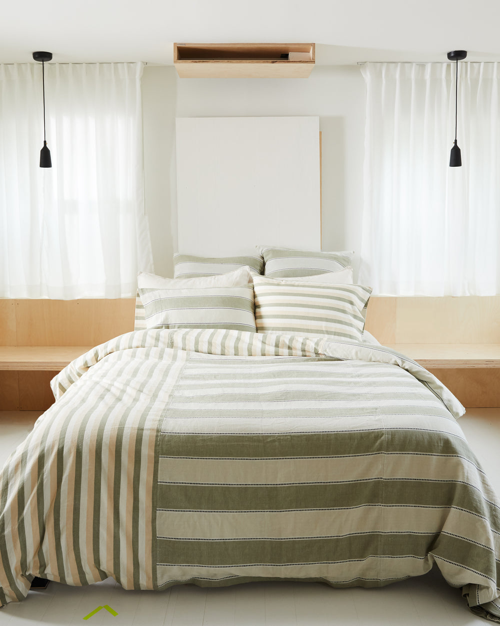 Stripes Duvet Cover - Sage