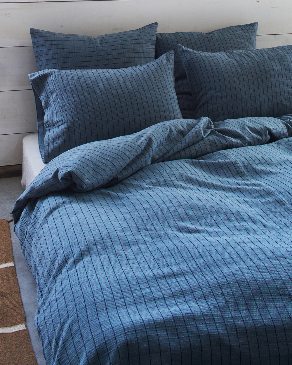 Grid Duvet Cover - Blue