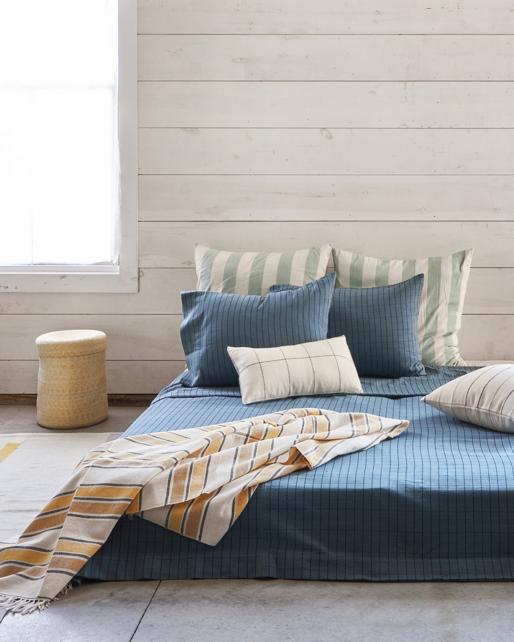 Grid Pillowcases - Blue