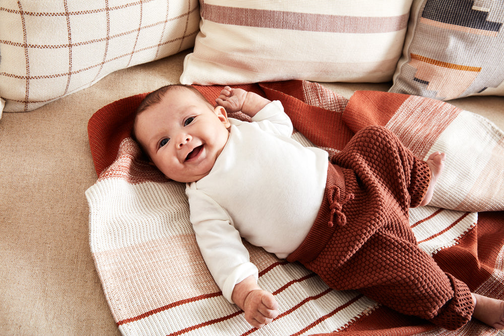 Pantelhó Baby Blanket - Rust + Cream