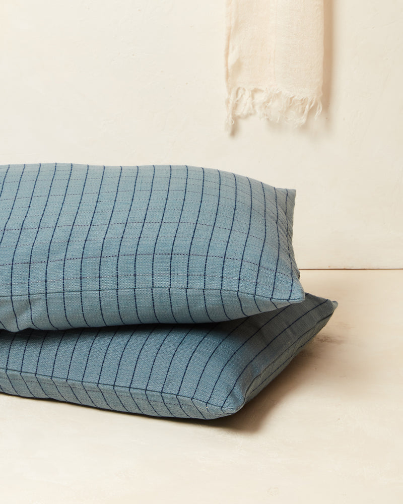 Grid Pillowcases - Blue