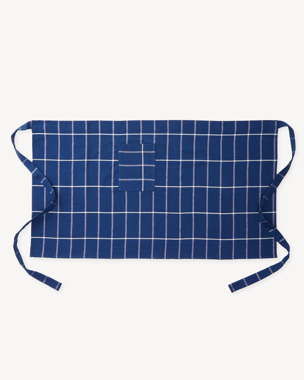 Grid Bistro Apron - Indigo
