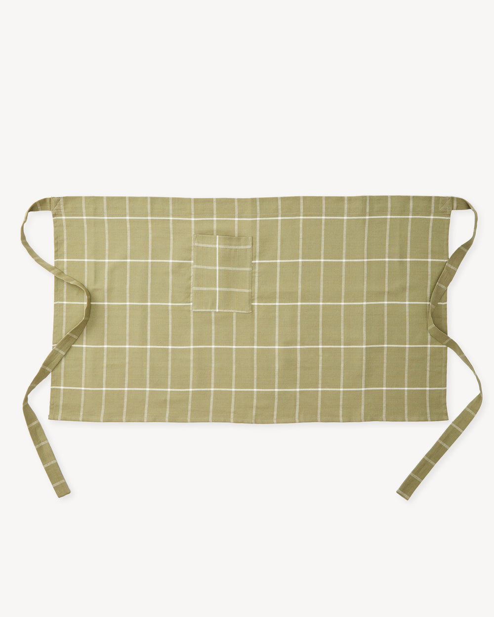 Grid Bistro Apron - Sage