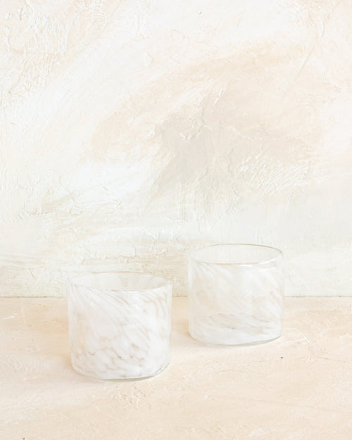 Xaquixe Small Tumbler - Alabaster (set of 2)