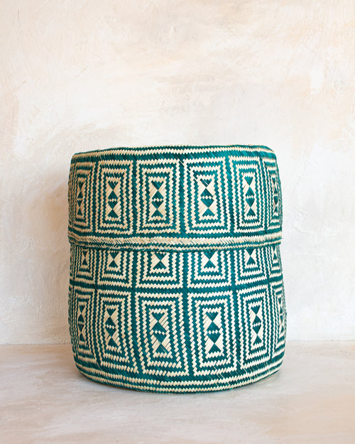 Large Oaxacan Woven Basket - Fern